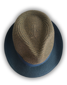 Chapeau bleu beige
