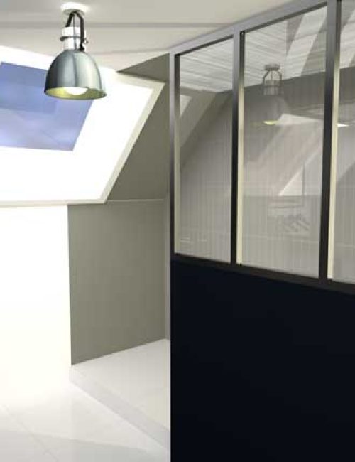 3D verrière de douche